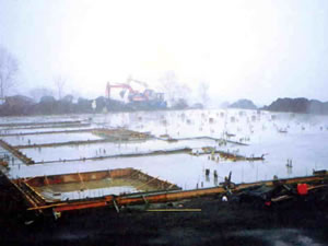 Construction of new Asama Volcano Museum (August 20th 1992－April 30th 1993)